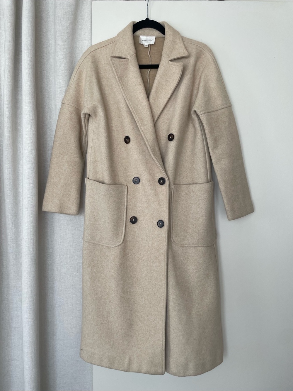 Line & Dot Long Car Coat S